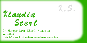 klaudia sterl business card